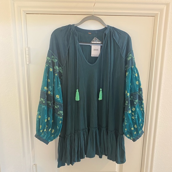 Free People dress NWT jade green-so cute! - Picture 5 of 6